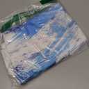 Abstract Blue and White Dynamic Splatter T-Shirt, White,S