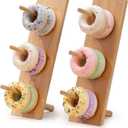 Aimto Donut Wall Stand Wooden Doughnut Display Stand Dessert Table Decoration for Party, Dessert Table,Birthday, Wedding, Baby Shower, Bridal Showers, Pack of 2Bamboo