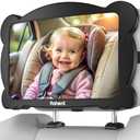 Baby Car Mirror for Rear-Facing Car Seat - Shatterproof, 360° Adjustable, Wide Angle, Clear View, Easy Installation, Safe Acrylic - Ideal for New Parents & Baby Safety