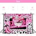 Omifly Western Cowgirl 7Wx5H Backdrop for Photography Birthday Cow Print Pink Boots Hat Diomand Bull Skull Retro Disco Ball Background Party Decorations Cake Table Banner Decor Photo Booth Studio Prop