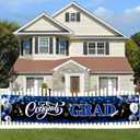 2026 Graduation Decorations-Congrats Grad Yard Sign Banner Decoration for Class of 2026 Graduation Party Supplies(Blue and Black)