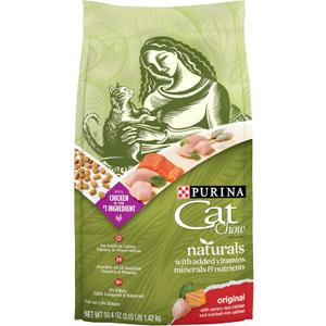 Purina Cat Chow Naturals With Added Vitamins, Minerals and Nutrients Dry Cat Food, Naturals Original - (Pack of 4) 3.15 lb. Bags, Best By: 02/2027 