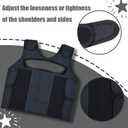 Compression Vest for Kids (Medium, Ages 5 to 9) Weighted Vest for Kids Including 6 Removable Weights Black