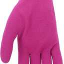 MUD Grip Women's Polyester Blend Shell and Water Resistant Sandy Nitrile Coated Palm Garden Gloves, Hook and Loop Closure, Abrasion Resistant, Excellent Grip, Purple, Medium/Large (MD31021M-WML) 