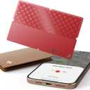 2025 [Apple MFi Certified] (iOS Only) Bluetooth Tracker Smart Finder for Apple Find My, iPhone Card Wallet Finder GPS Tracker, 5-10 Years Battery, Keys Finder and Item Locator for Keys, Bags, Passport (1 Pack Red)