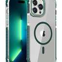 TENDLIN Crystal Clear Hard Back Soft Bumper Protective Case Compatible with iPhone 13 Pro (Black) [MagSafe Compatible, Slim Fit, Lightweight]