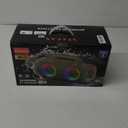 Portable Bluetooth Speaker Wireless,140W Peak Loud Sound with 2 Subwoofers and 2 Tweeters, Plus Bass Boost, IP65 Waterproof Outdoor Speaker, 24H Playtime, RGB Lights, TF/AUX/USB/Mic Input, Large Party (Green)