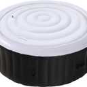 Tlswshsy 4.5 Ft Inflatable Hot Tub Cover- Energy Saving Lid for Round Hot Tub- Foldable Protective Rain Overflow Cover for Outdoor Inflatable Hot Tubs