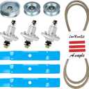 AEagle Deck Blade Spindle Belt Idler Set for John Deere 145 155C D140 D150 D155 D160 E140 E150 E160 E170 LA130 LA140 LA145 LA155 LA165 X140 X165 X166 GY21098 GX21833 GY20852 GY20454 GY20867 GX20571