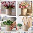 6 Pcs Natural Birch Vase Wooden Vase Natural Birch Bark Flower Pots Country Style Wood Planter for Garden Wedding Party Window Home Farmhouse Centerpieces