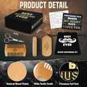 2 x Husband Gifts for Him - Beard Kit for Men Grooming and Care with Brush, Comb, Scissors & Storage Bag - Husband Birthday Gift Ideas, Anniversary Retirement Birthday Gifts for Men