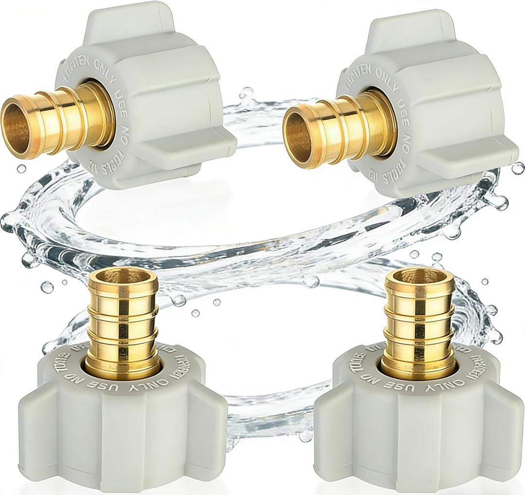 1/2 Inch PEX Female Adapter,Rv Water Plumbing Fittings,Rv Plumbing Fittings,1/2 Inch Female NPT Swivel Adapter,4pcs