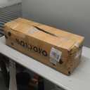 MAXYOYO Modern Accent Chair, Comfy Living Room Chair with Metal Frame Wooden Armrest, Upholstered Armchair with Soft Cushion for Bedroom Balcony Lounge Reading Room, Black (Standard, Black (Corded Fabric))