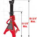 BIG RED T43202 Torin Heavy Duty Steel Jack Stands: 3 Ton (6,000 lb) Capacity Car Lifting Stand,1 Pair (Not Suitable for SUV,Truck)