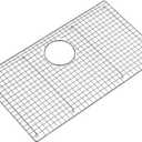 27.5 in. x 15.5 in. Rear Drain Kitchen Sink Protector with Supersoft Silicone Feet in 304 Grade Stainless Steel