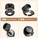 Stove Knob Safety Covers - 5 Pack Heat Resistant Oven Knob Covers for Child Safety with 3M Strong Adhesive, Gas Stove Knob Covers with Dual-Button Locks & Visual Design, Black