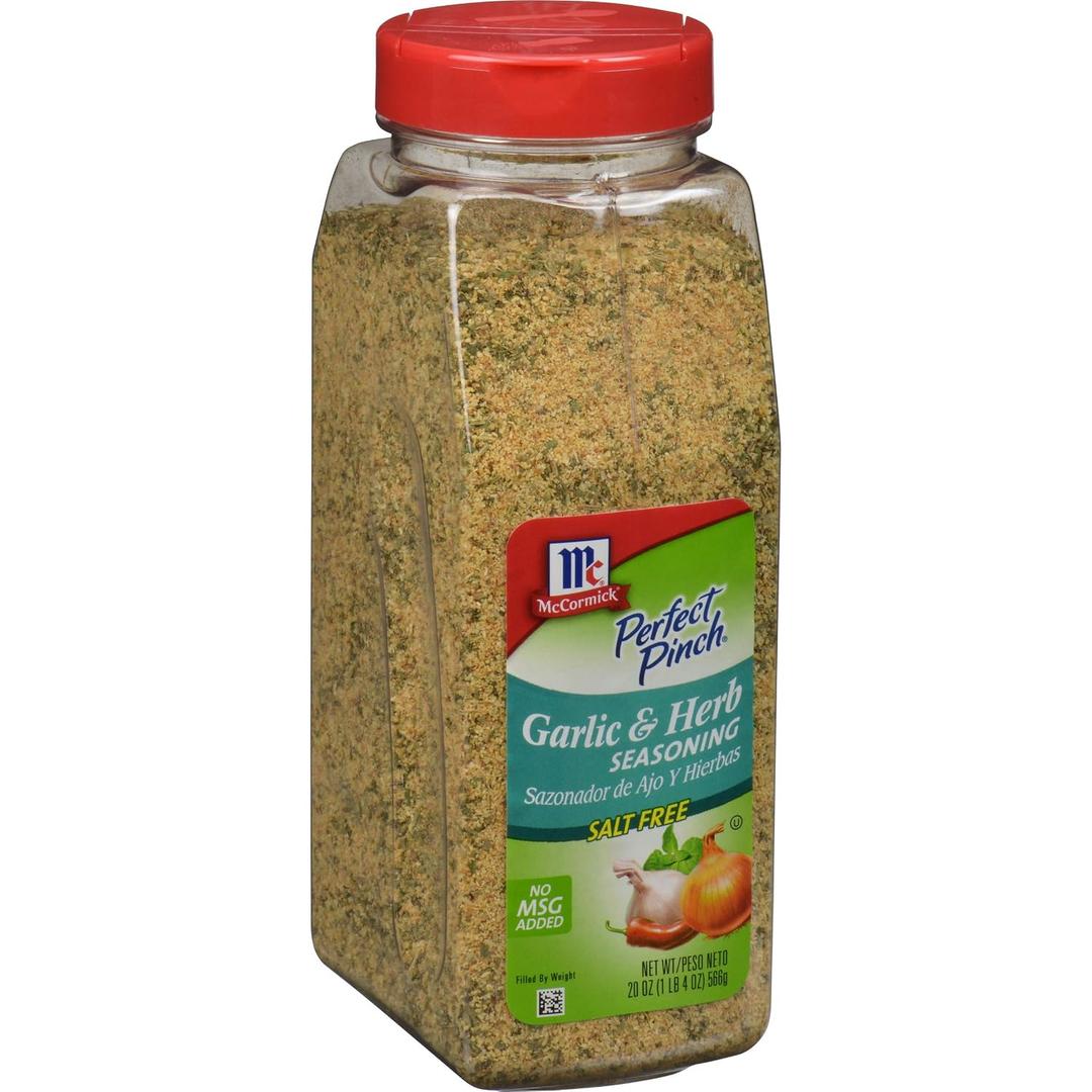 McCormick Perfect Pinch Garlic & Herb Seasoning, 19 oz - One 19 Ounce Container of Garlic Herb Seasoning to Add Zesty Flavor to Chicken, Pasta, Salads and More, BBD 11/08/27