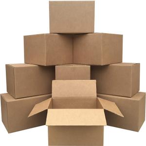 Amazon Basics Cardboard Shipping and Packing Moving Boxes, 10 Pack, Medium, Brown, 18" x 14" x 12"