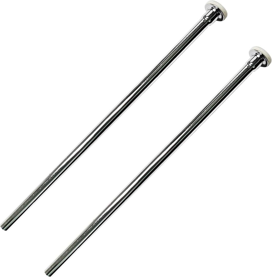 Westbrass D123-2-26 3/8" x 12" Brass Flat Head Toilet Riser Supply Line, Polished Chrome (2-Pack)