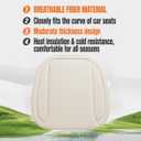 2cm Ultra-Thin Fiber Car Seat Cushion, Non-Slip Pad for Cars & SUVs