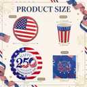 Teenyyou 100 Pcs 250 Year Anniversary Dinnerware Sets Disposable 250 Anniversary Plates and Napkins Set Tableware Serve 25 Guests for Independence Memorial Day Party Supplies