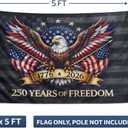 USA 250th Anniversary Flag Double Sided, 3-Layer Heavy Duty Patriotic Flag with Quadruple-Stitched Fly End, Fade Resistant Outdoor American Independence 17762026 Celebration Flag