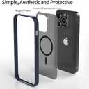 Gatita Magnetic Blue Translucent Case for iPhone 14, Slim Shockproof Matte Case for iPhone 14, Frosted Phone Case Compatible w Magsafe for iPhone 14 6.1" (Y2022) - Blue Translucent