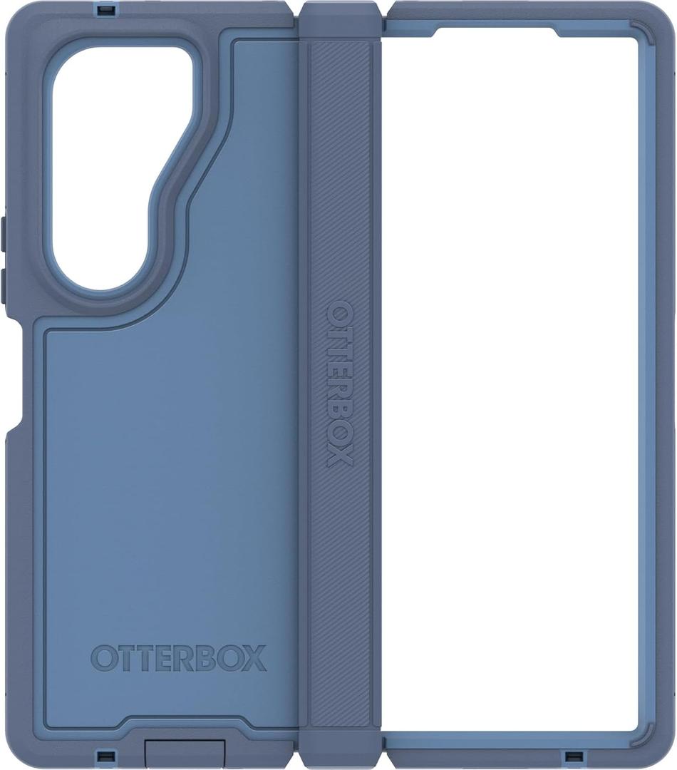OtterBox Galaxy Z Fold6 Defender Series XT Case - Baby Blue Jeans (Blue), screenless, Rugged Hinge Protection, Lanyard Attachment, PowerShare and Wireless Charging Compatible