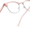 Blue Light Blocking Glasses Vintage Half Frame UV Clear Lens Anti Eyestrain Computer Gaming Glasses for Women +1