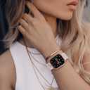 MAIRUI Resin Watch Band Compatible with Apple Watch for Women Men 49mm/45mm/44mm/42mm Series 9/8/7/6 SE Slim Bands Strap Bracelet Wristband for iWatch 5/4/3/2/1/Ultra/Ultra 2(Light Pink)