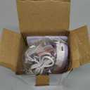 Ruidla Fabric Shaver Lint Shaver Defuzzer, Electric Lint Remover, Rechargeable Sweater Shaver with Replaceable Stainless Steel 3-Leaf Blades, Dual Protection, Removable Bin, (Micro-b Charging) (Purple)