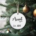 Aunt Est. 2025 Again,Newborn Christmas Ornament, More New Baby Announcement, Gift for Auntie (C24)
