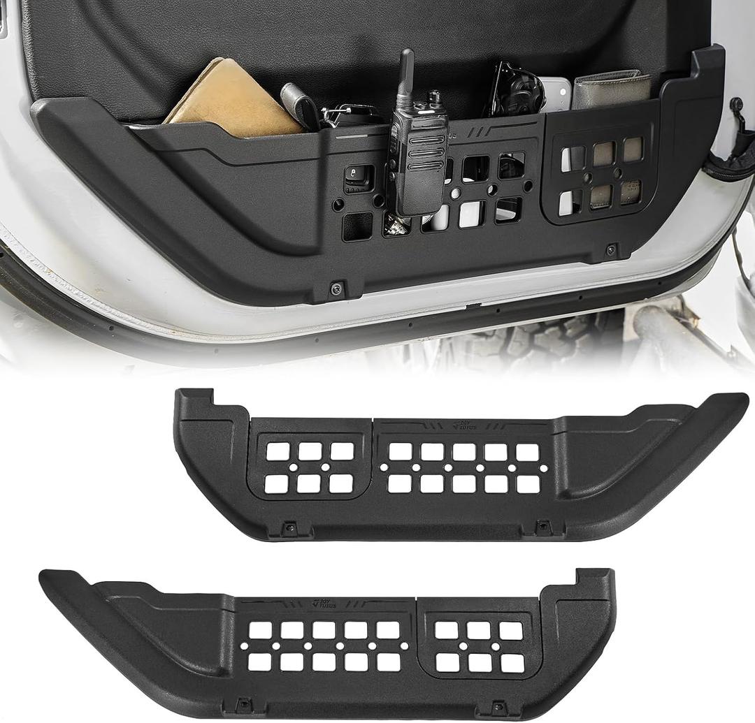 JOYTUTUS Front Door Pockets Storage for 2018-2026 Wrangler JL Gladiator JT