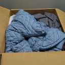 Andency Queen Size Comforter Set 7 Piece Grayish Blue - Bed in a Bag Queen Boho Lightweight Fluffy Tufted Bedding Sets with Comforter, Sheets, Pillowcases & Shams