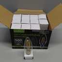 12 Pack E12 Dimmable 60W Equivalent LED Chandelier Light Bulbs, 4.5W Clear 2700K Soft Warm White 500LM B11 Vintage Filament Candle Light