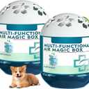 2Pcs Indoor Air Purification Dust Removal Magic Box,Multi-Functional Air Magic Box,Automatic Dust Collection Air Box for Home,Odor Eliminator Air Freshener,Automatic Air Essence Box for Home,Bathroom