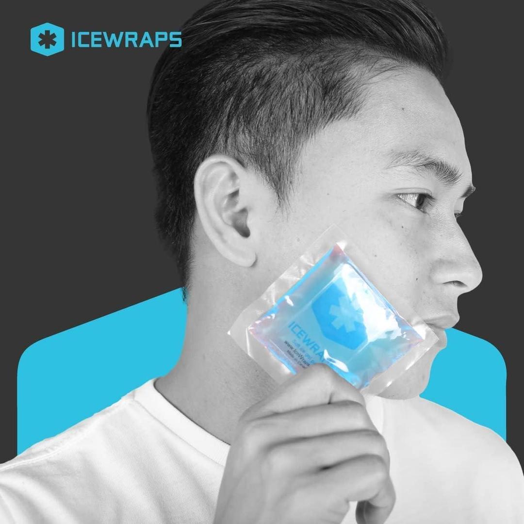 ICEWRAPS 3x3 Large Gel Ice Packs for Injuries - Reusable Hot Cold Compress- Hot Cold Pack for Knee, Shoulder, Back, Neck, Ankle Pain Relief, 2 Pack