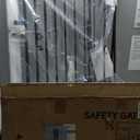 35-55" No Bottom Bar Baby Gates for Stairs, 39" Extra Tall Child Safety Gate with Auto Close Large Walk Thru Door, Hardware Mount Dog Gate Pet Gate for The House Doorways, Indoor Outdoor use (Black)