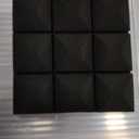 12 Acoustic Foam Panels, Sound Insulation, 30 x 30 cm, Black, Adhesive Free