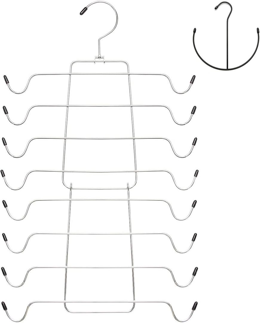 Folding Closet Bra Storage Organizer Iron Material Long-Lasting Bra Holder for Wardrobe 2 Pack