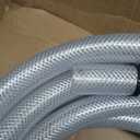 High Pressure Braided Clear Flexible PVC Tubing 3/4" ID, 50ft