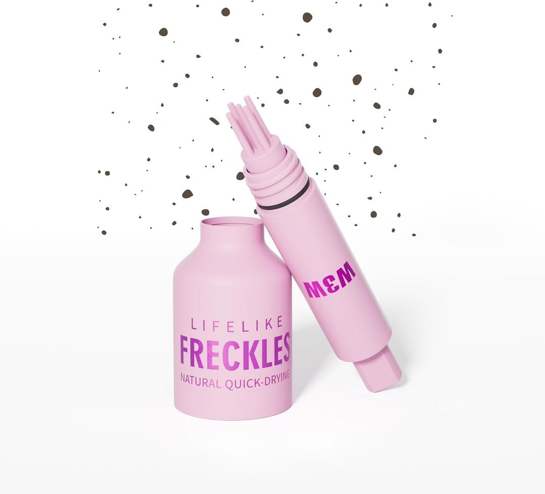 W3W Freckles Stamp Pen Waterproof Freckle Stamp, Long-Lasting 5-Point Faux Freckle Marker for Natural Sun-Kissed Makeup (#03 Shallower)