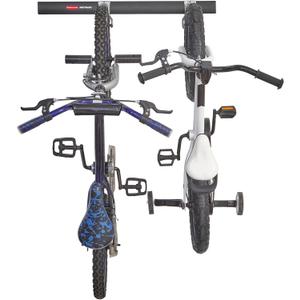Rubbermaid FastTrack Garage Storage Bike Storage Kit, 3 Piece, All in One Rail Hook Kit Organizer, Heavy Duty Organization for Home/Garage/Wall/Shed