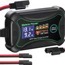 10Amp 12 Volt MPPT Solar Charge Controller, Bateria Power Intelligent Portable Solar Panel Controller, Max PV 150W 30Voc Solar Regulator for Gel AGM Lead-Acid, Lithium LiFePO4 Battery (SunRock 10)