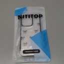 NITITOP Compatible with iPhone 16 Pro Case Cute Clear Durable Ribbon Bowknot Pattern for Girls Women Soft TPU Transparent Full Camera Lens Shockproof Protective Phone Cover - Black