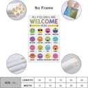 Chalkboard Feelings Chart for Kids - Emotions Poster Decorative Canvas Wall Art for Living Room & Bedroom - 12x18inch (30x45cm)