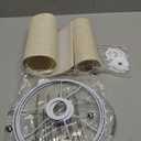 Small Lamp Shades Set of 2, Beige Drum Lampshades 8.7''Top X 8.7'' Bottom X 7.9'' High, Replacement Lamp Shades Natural Linen for Table Lamps Floor Lamps Chandelier Lamps, Easy Assembly Required