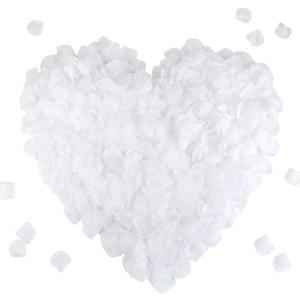 CODE FLORIST 2200 PCS Silk Rose Petals Wedding Flower Decoration (White)