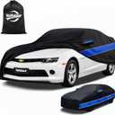 Car Cover Custom Fit Chevy Camaro,10-Layer Car Cover Waterproof All Weather,Full Exterior Cover with Cotton Lining,Sun Rain UV Dust Snow Protection with Door Zipper,Fit for Chevy Camaro 2010-2025