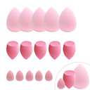 15 pcs Beauty blender Makeup Sponge Bulk:Blender Sponges 15 Pcs for Liquid, Cream, and Powder, Multi-colored Pink make up sponges for foundation
